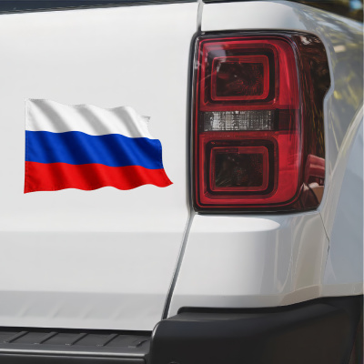 Aufkleber Russland Flagge im Wind - Ansicht 2