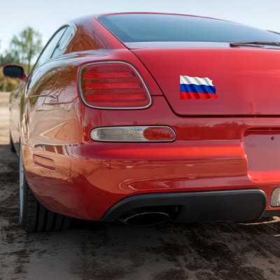 Aufkleber Russland Flagge im Wind - Ansicht 4