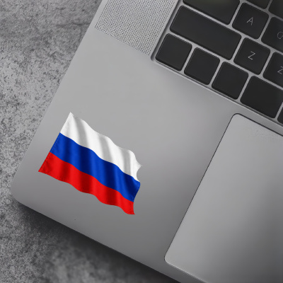 Aufkleber Russland Flagge im Wind - Ansicht 5