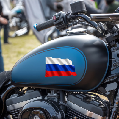 Aufkleber Russland Flagge im Wind - Ansicht 7