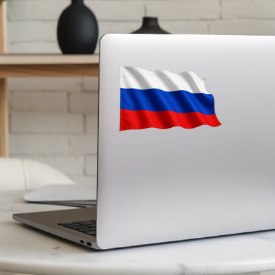 Aufkleber Russland Flagge im Wind - Ansicht 8