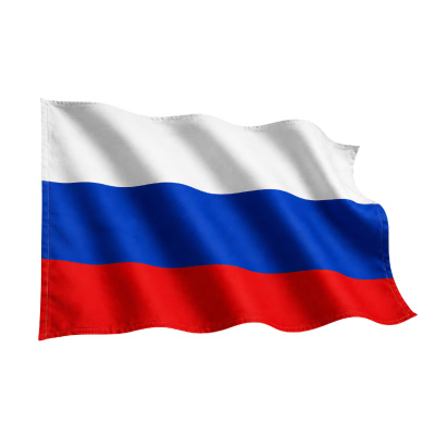 Aufkleber Russland Flagge im Wind