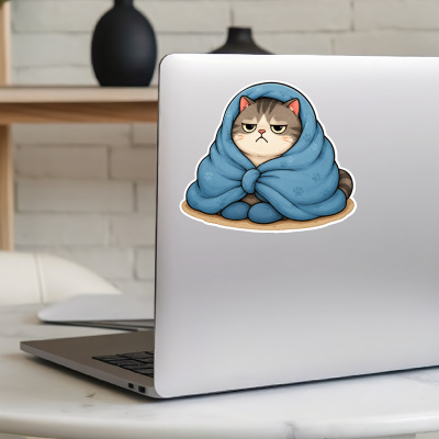 Aufkleber Grimmige Katze - Ansicht 8