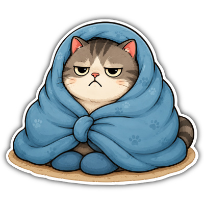 Aufkleber Grimmige Katze