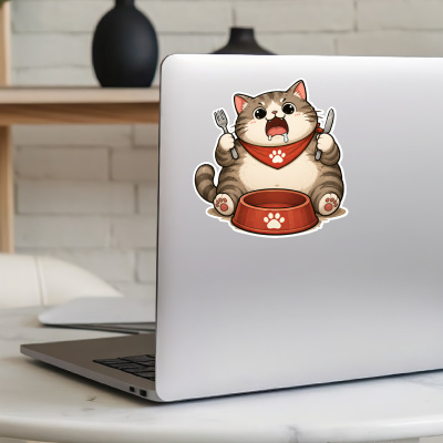 Aufkleber Hungrige Katze - Ansicht 8