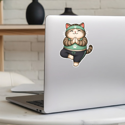 Aufkleber Yoga Katze - Ansicht 8