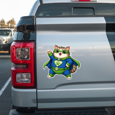 Aufkleber Superheld Katze - Ansicht 2