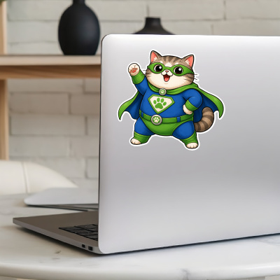 Aufkleber Superheld Katze - Ansicht 8