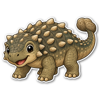 Aufkleber S��er Ankylosaurus