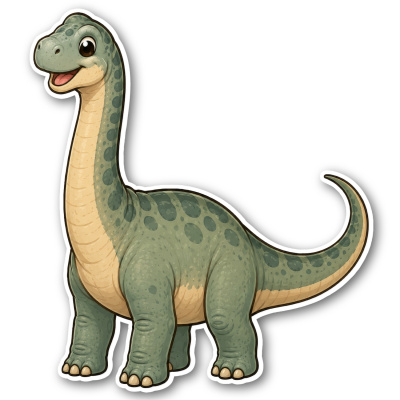 Aufkleber S��er Brachiosaurus