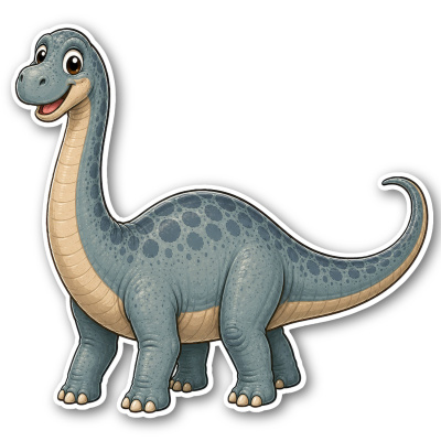 Aufkleber S��er Brontosaurus