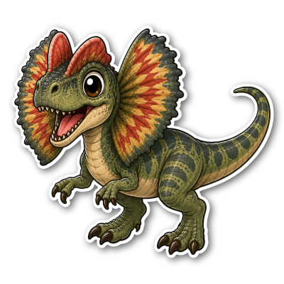 Wandtattoo  Dino Dilophosaurus 