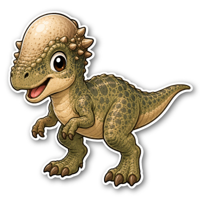Wandtattoo  Dino Pachycephalosaurus 