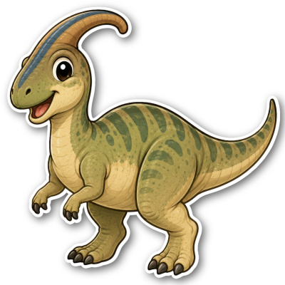 Aufkleber S��er Parasaurolophus