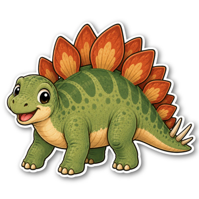 Aufkleber S��er Stegosaurus
