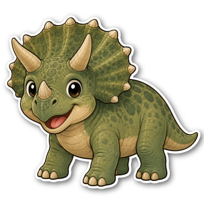 Aufkleber S��er Triceratops
