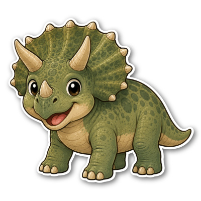 Wandtattoo  Dino Triceratops 