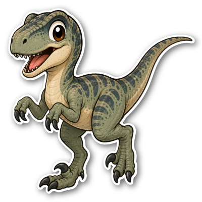 Wandtattoo  Dino Velociraptor 