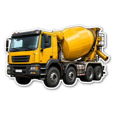 Wandtattoo  Betonmischer 