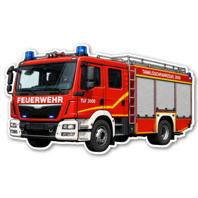 Aufkleber Feuerwehr Tankl�schfahrzeug