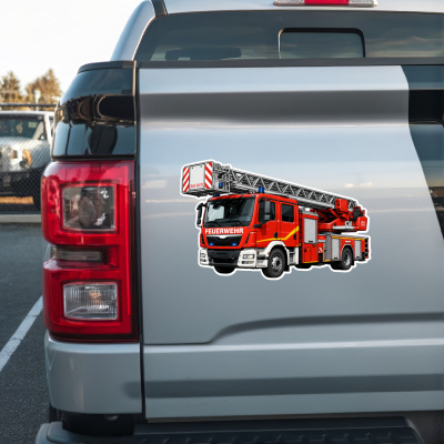 Aufkleber Feuerwehr Drehleiter - Ansicht 2