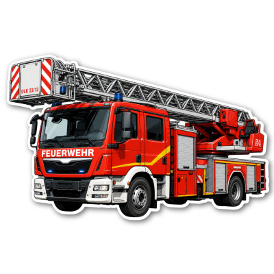 Aufkleber Feuerwehr Drehleiter