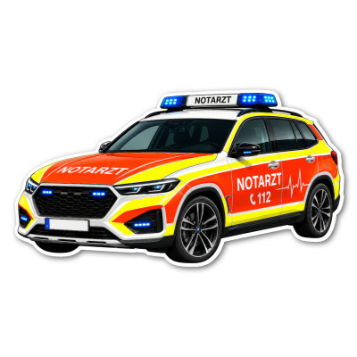 Wandtattoo  Notarztwagen 