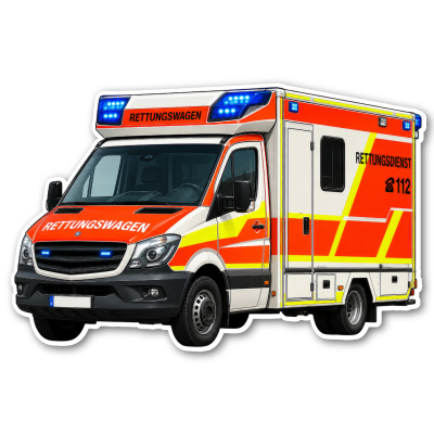 Aufkleber Krankenwagen
