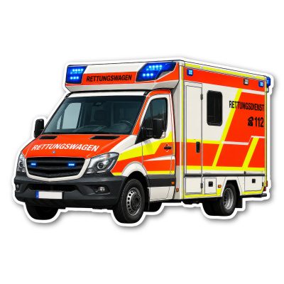 Wandtattoo  Krankenwagen 