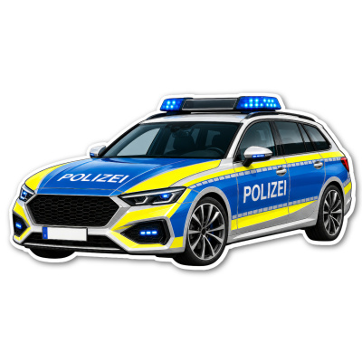 Aufkleber Polizeiauto