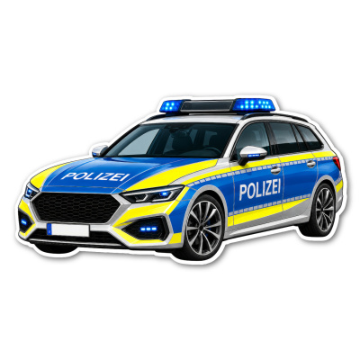 Wandtattoo  Polizeiauto 