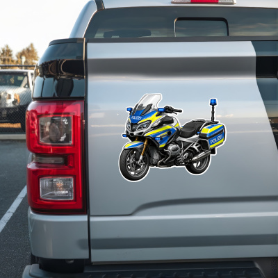 Aufkleber Polizeimotorrad - Ansicht 2