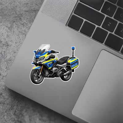 Aufkleber Polizeimotorrad - Ansicht 5