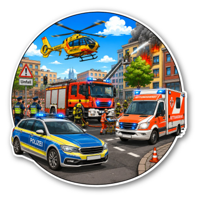 Wandtattoo  Einsatz Hausbrand 
