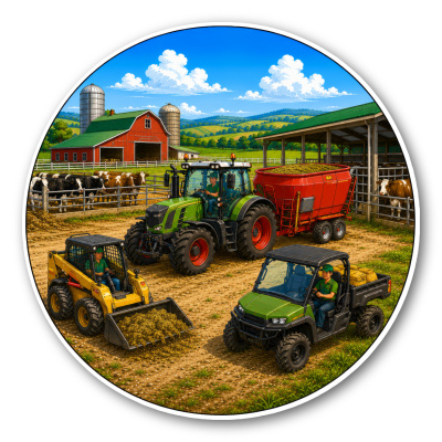 Wandtattoo  Landwirt Bauernhof 