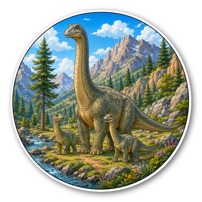 Wandtattoo  Dino Brontosaurus 