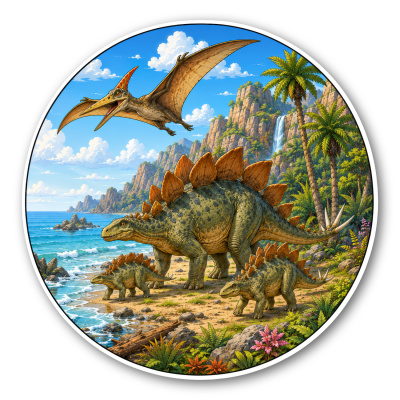 Wandtattoo  Dino Stegosaurus 