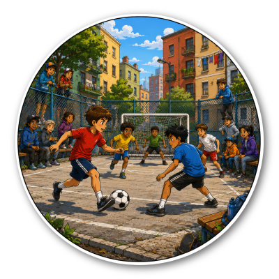 Wandtattoo  Fussball Street Fussball 