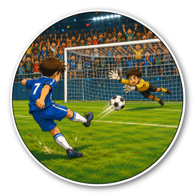 Wandtattoo  Fussball Torwart Parade 