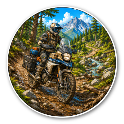Wandtattoo  Motorrad Enduro 