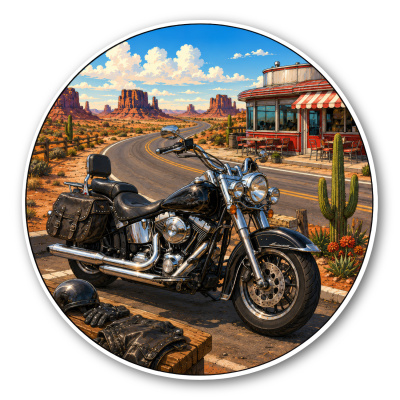Wandtattoo  Motorrad Cruiser 