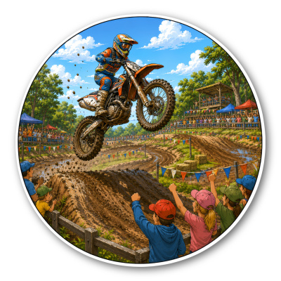 Wandtattoo  Motorrad Motocross 