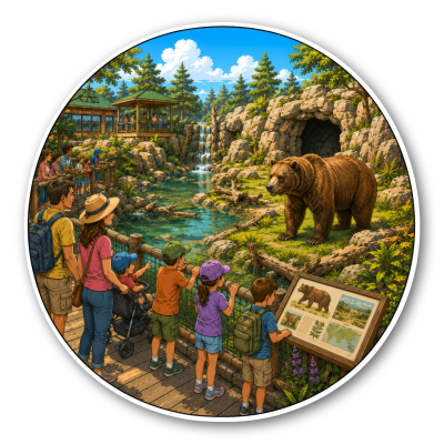 Wandtattoo  Zoo B�ren Gehege 
