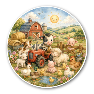 Wandtattoo  Kleiner Bauernhof 