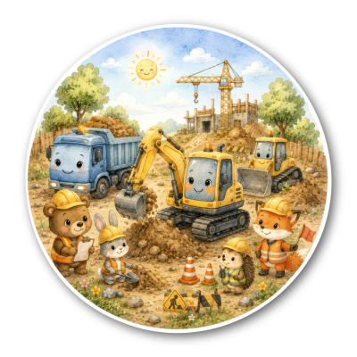Wandtattoo  Kleine Baustelle 