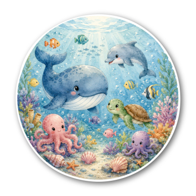 Wandtattoo  Kleine Unterwasserwelt 