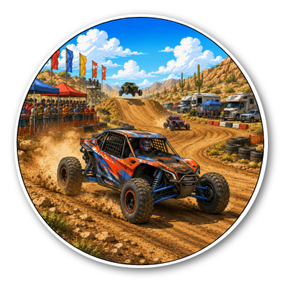 Wandtattoo  Buggy Dirt Race 