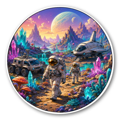 Wandtattoo  Weltall Alien Planet 