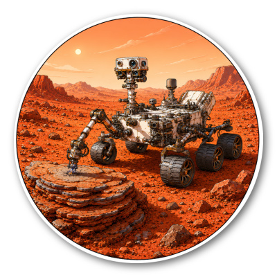 Wandtattoo  Weltraum Mars Rover 