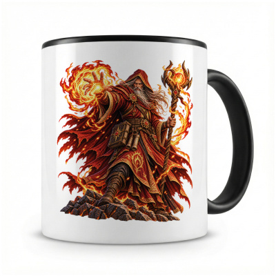 Tasse mit  Feuermagier 